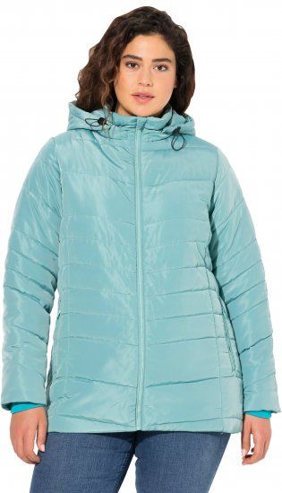 Ulla Popken Quilted Water Repellent Jacket Soft Turquoise - Jakne - 