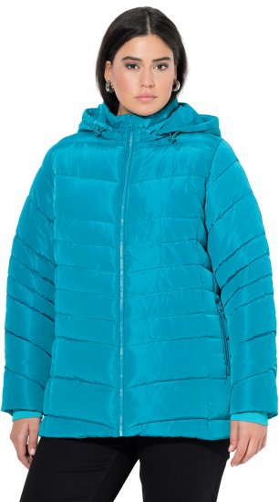 Ulla Popken Quilted Water Repellent Jacket Turquoise - Jakne - 