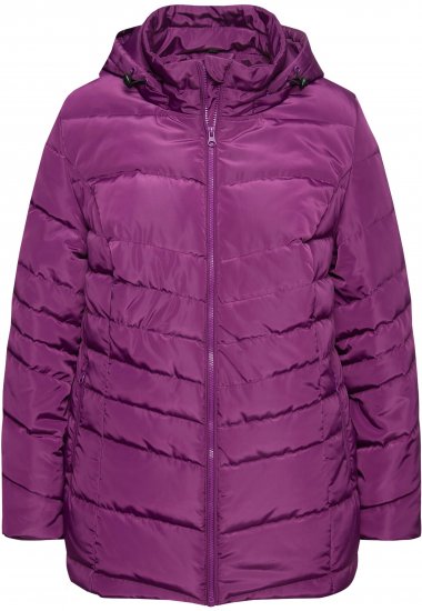 Ulla Popken Quilted Water Repellent Jacket Dark Purple - Jakne - 