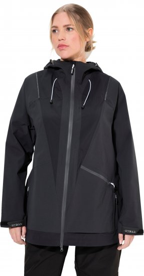 Ulla Popken Functional Reflective Waterproof Jacket Black - Jakne - 