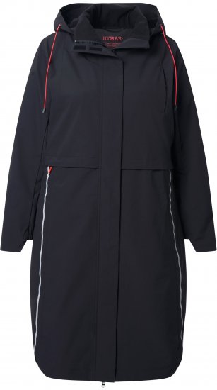 Ulla Popken Extra Long Functional Coat Black - Jakne - 