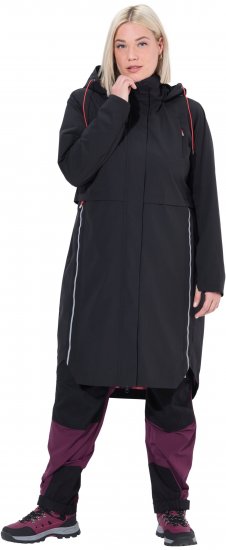 Ulla Popken Extra Long Functional Coat Black - Jakne - 