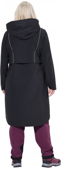 Ulla Popken Extra Long Functional Coat Black - Jakne - 