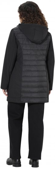 Ulla Popken HYPRAR Mixed Texture Water-Repellent Jacket Black - Jakne - 