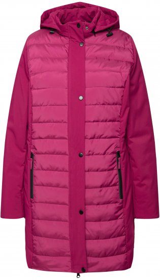 Ulla Popken HYPRAR Mixed Texture Water-Repellent Jacket Ruby - Jakne - 