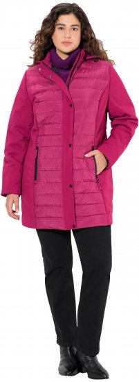 Ulla Popken HYPRAR Mixed Texture Water-Repellent Jacket Ruby - Jakne - 