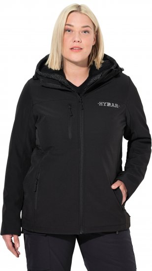 Ulla Popken HYPRAR Softshell Fleece Lined Jacket Black - Jakne - 