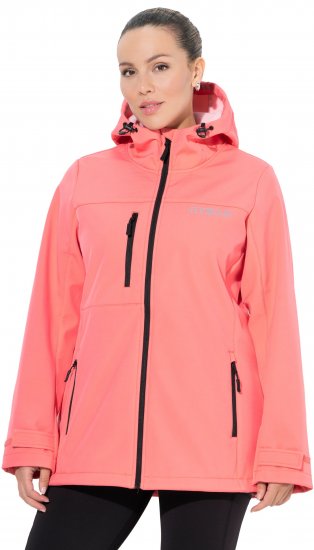 Ulla Popken HYPRAR Softshell Fleece Lined Jacket Coral - Jakne - 