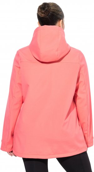 Ulla Popken HYPRAR Softshell Fleece Lined Jacket Coral - Jakne - 