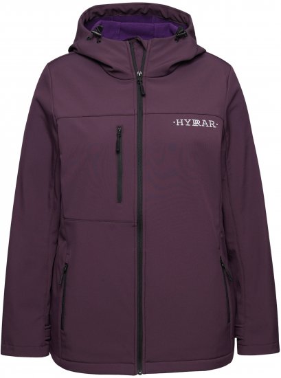 Ulla Popken HYPRAR Softshell Fleece Lined Jacket Dark Blackberry - Ženski pasovi - 