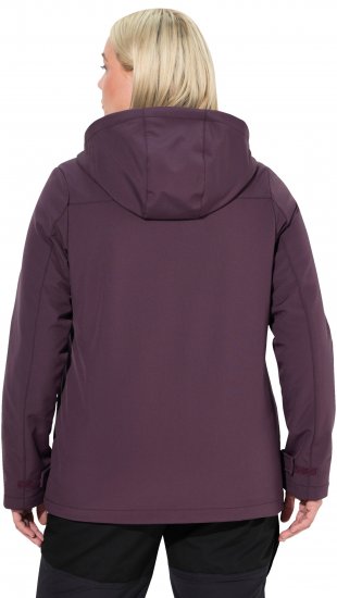 Ulla Popken HYPRAR Softshell Fleece Lined Jacket Dark Blackberry - Ženski pasovi - 