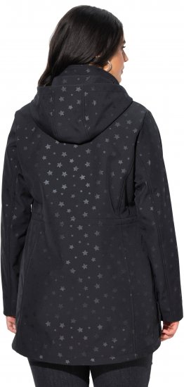 Ulla Popken HYPRAR Star Print Softshell Jacket Black - Jakne - 