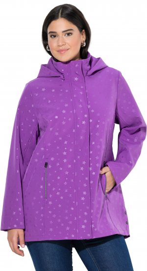 Ulla Popken HYPRAR Star Print Softshell Jacket Purple - Jakne - 