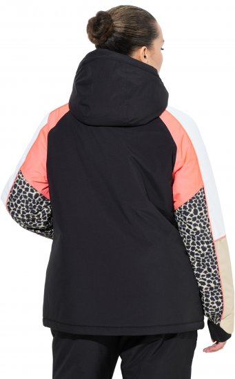 Ulla Popken HYPRAR Patchwork Sleeve Performance Jacket Black - Jakne - 