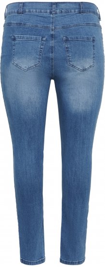 Kaffe Curve Laurina Kavbojke Washed/Destroyed Blue Denim - Kavbojke & Hlače v Velikih Številkah – Plus Size - 
