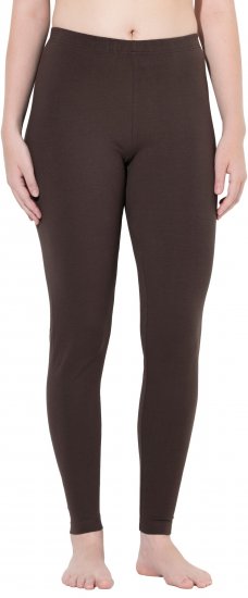 Ulla Popken Basic Stretch Knit Ankle Length Leggings Pine Brown - Kavbojke & Hlače v Velikih Številkah – Plus Size - 