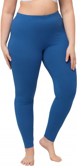 Ulla Popken Basic Stretch Knit Ankle Length Leggings Grey Blue - Kavbojke & Hlače v Velikih Številkah – Plus Size - 