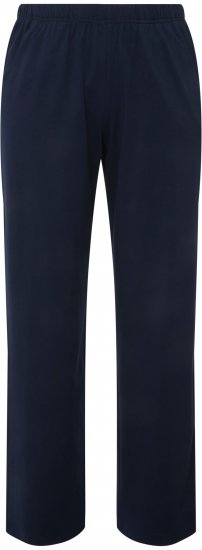 Ulla Popken Bootcut Elastic Waist Cotton French Terry Sport Pants Night Blue - Kavbojke & Hlače v Velikih Številkah – Plus Size - 