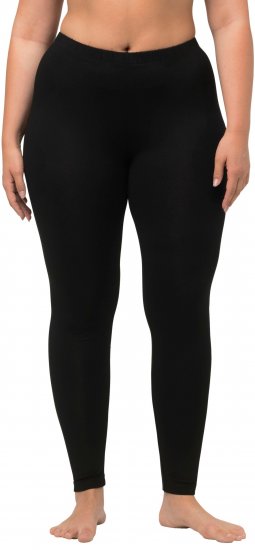 Ulla Popken Viscose Spandex Leggings Black - Kavbojke & Hlače v Velikih Številkah – Plus Size - 