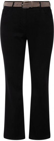 Ulla Popken Straight Leg Mandy Fit Stretch Jeans Black - Kavbojke & Hlače v Velikih Številkah – Plus Size - 