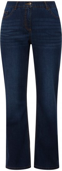 Ulla Popken Straight Leg Mandy Fit Stretch Jeans Blue Denim - Kavbojke & Hlače v Velikih Številkah – Plus Size - 