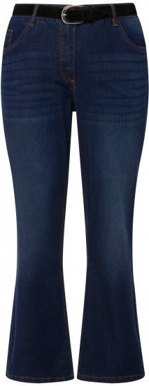 Ulla Popken Straight Leg Mandy Fit Stretch Jeans Blue Denim - Kavbojke & Hlače v Velikih Številkah – Plus Size - 