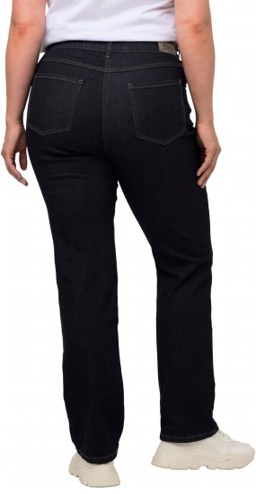 Ulla Popken Straight Leg Mandy Fit Stretch Jeans Dark Blue Denim - Kavbojke & Hlače v Velikih Številkah – Plus Size - 