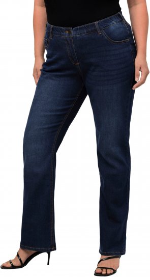 Ulla Popken Marie Fit Bootcut Stretch Jeans Blue Denim - Kavbojke & Hlače v Velikih Številkah – Plus Size - 