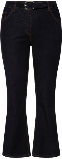 Ulla Popken Marie Fit Bootcut Stretch Jeans Dark Blue Denim - Kavbojke & Hlače v Velikih Številkah – Plus Size - 