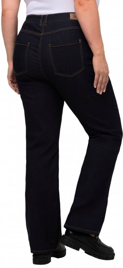 Ulla Popken Marie Fit Bootcut Stretch Jeans Dark Blue Denim - Kavbojke & Hlače v Velikih Številkah – Plus Size - 
