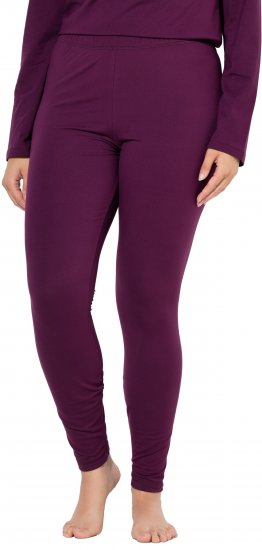 Ulla Popken Quick Dry Moisture Wicking Stretch Ski Leggings Grape Red - Kavbojke & Hlače v Velikih Številkah – Plus Size - 