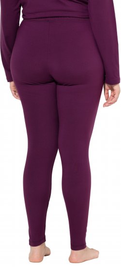 Ulla Popken Quick Dry Moisture Wicking Stretch Ski Leggings Grape Red - Kavbojke & Hlače v Velikih Številkah – Plus Size - 