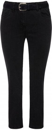 Ulla Popken Stretch Sarah Fit Skinny Jeans Black - Kavbojke & Hlače v Velikih Številkah – Plus Size - 