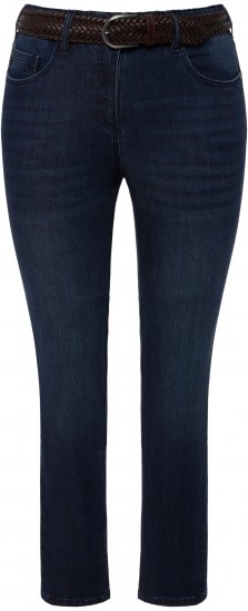 Ulla Popken Stretch Sarah Fit Skinny Jeans Blue Denim - Kavbojke & Hlače v Velikih Številkah – Plus Size - 