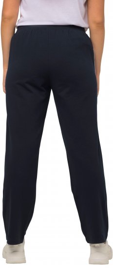Ulla Popken Side Stripe Adjustable Drawstring Waist Joggers Navy - Kavbojke & Hlače v Velikih Številkah – Plus Size - 