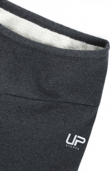 Ulla Popken Faux Fur Lined Stretch Leggings Charcoal - Kavbojke & Hlače v Velikih Številkah – Plus Size - 
