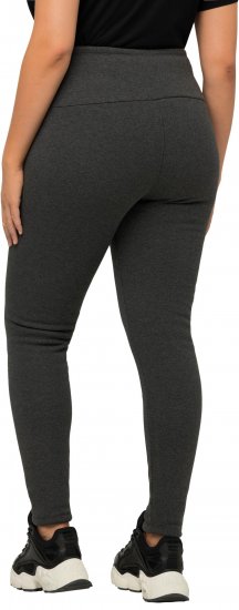 Ulla Popken Faux Fur Lined Stretch Leggings Charcoal - Kavbojke & Hlače v Velikih Številkah – Plus Size - 