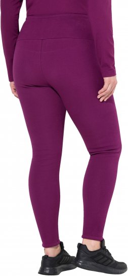 Ulla Popken Faux Fur Lined Stretch Leggings Pink Berry - Kavbojke & Hlače v Velikih Številkah – Plus Size - 