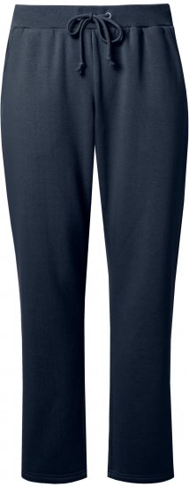 Ulla Popken Basic Drawstring Elastic Waist Cotton Blend Joggers Navy - Kavbojke & Hlače v Velikih Številkah – Plus Size - 