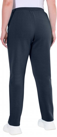 Ulla Popken Basic Drawstring Elastic Waist Cotton Blend Joggers Navy - Kavbojke & Hlače v Velikih Številkah – Plus Size - 