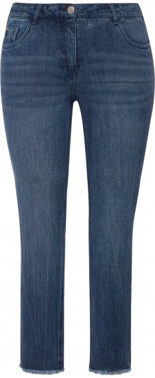 Ulla Popken Positive Thoughts Slim Leg Sarah Fit Stretch Jeans Blue Denim - OBLAČILA ZA ŽENSKE 40-66 - 