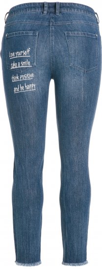 Ulla Popken Positive Thoughts Slim Leg Sarah Fit Stretch Jeans Blue Denim - OBLAČILA ZA ŽENSKE 40-66 - 