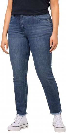Ulla Popken Positive Thoughts Slim Leg Sarah Fit Stretch Jeans Blue Denim - OBLAČILA ZA ŽENSKE 40-66 - 