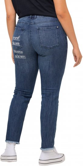 Ulla Popken Positive Thoughts Slim Leg Sarah Fit Stretch Jeans Blue Denim - OBLAČILA ZA ŽENSKE 40-66 - 