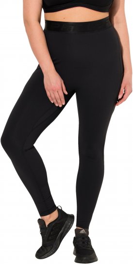 Ulla Popken Lightfit Quick Drying Leggings Black - Kavbojke & Hlače v Velikih Številkah – Plus Size - 
