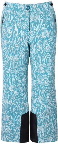 Ulla Popken Floral Print Ski Pants Ice Green - Kavbojke & Hlače v Velikih Številkah – Plus Size - 