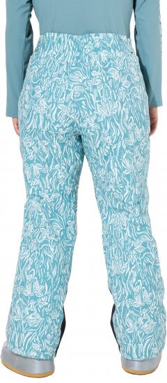Ulla Popken Floral Print Ski Pants Ice Green - Kavbojke & Hlače v Velikih Številkah – Plus Size - 