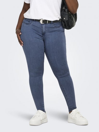 Only Carmakoma Thunder Life Skinny Fit Jeans Blue Denim - Kavbojke & Hlače v Velikih Številkah – Plus Size - 