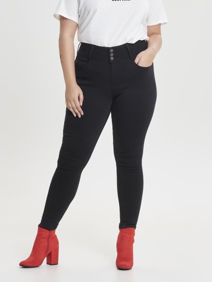 Only Carmakoma Anna Life Skinny Jeans Black - Kavbojke - 