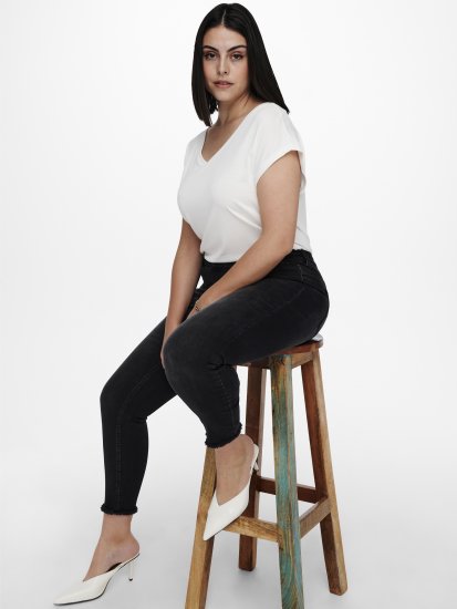 Only Carmakoma Willy Skinny Fit Jeans Black - Kavbojke - 